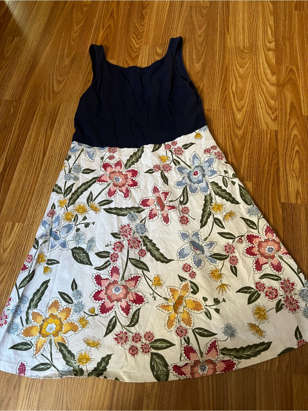 Old Navy Navy Top Floral A-Line Sundress